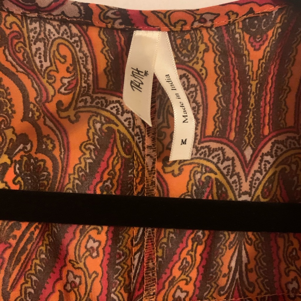 Orange paisley kimono